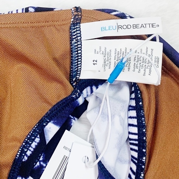 NWT Bleu Rod Beattie Printed Island Time Sarong High Waisted Bikini Bottoms - Picture 8 of 8